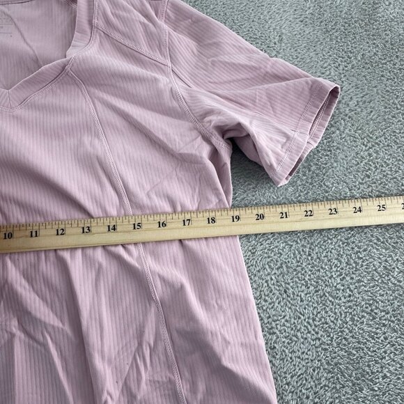 Mondetta Womens Performance Luxury V-Neck Short Sleeve Top L Recycled NWT 5046 - Picture 6 of 8